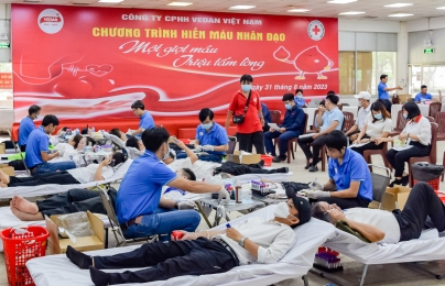 Hơn 200 cán bộ, nhân viên Vedan tham gia hiến máu nhân đạo